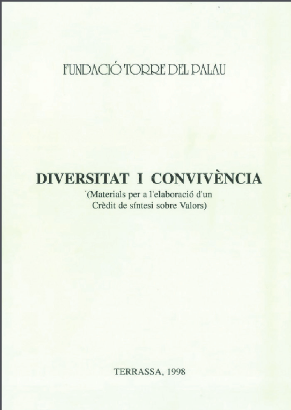 DIVERSITAT I CONVIVÈNCIA